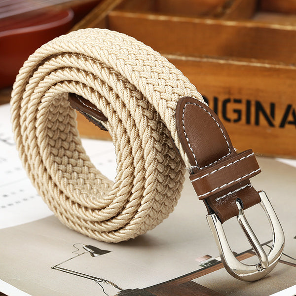 Oberkampf — Ceinture femme tissée — Beige