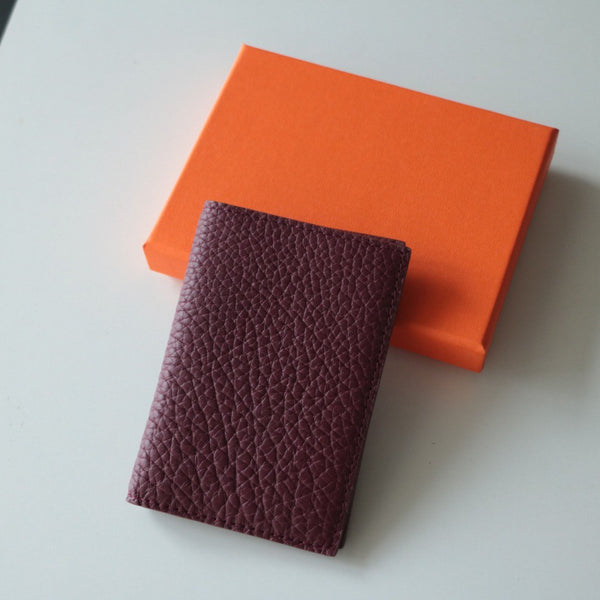 Babylone — Porte-cartes femme intérieur coloré — Bordeaux