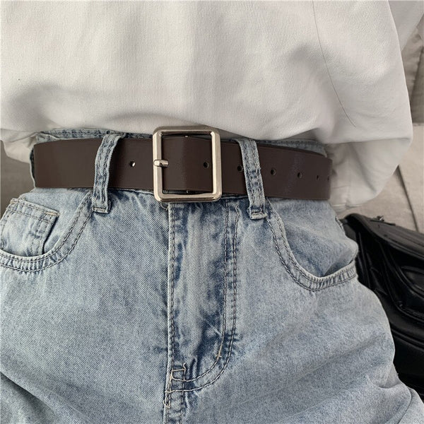 Trocadéro — Ceinture femme en cuir — Marron
