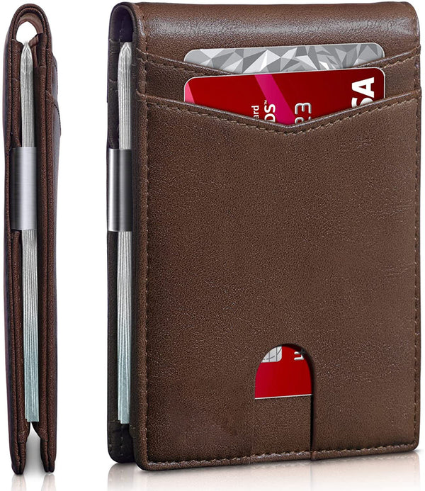 Sorbonne — Porte-cartes homme en cuir — Marron