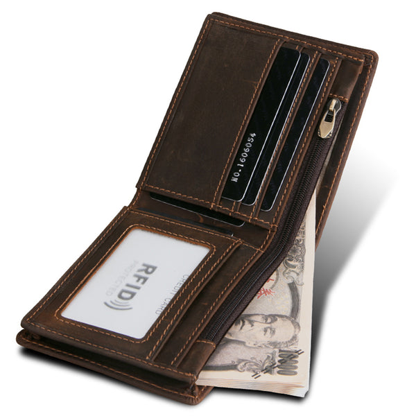 Odéon — Portefeuille homme compact — Marron