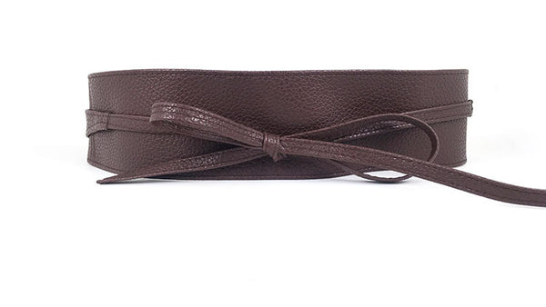 Passy — Ceinture femme en cuir — Marron