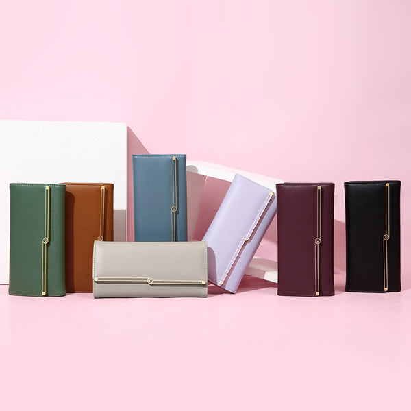 Champs — Porte-cartes femme format long — Camel