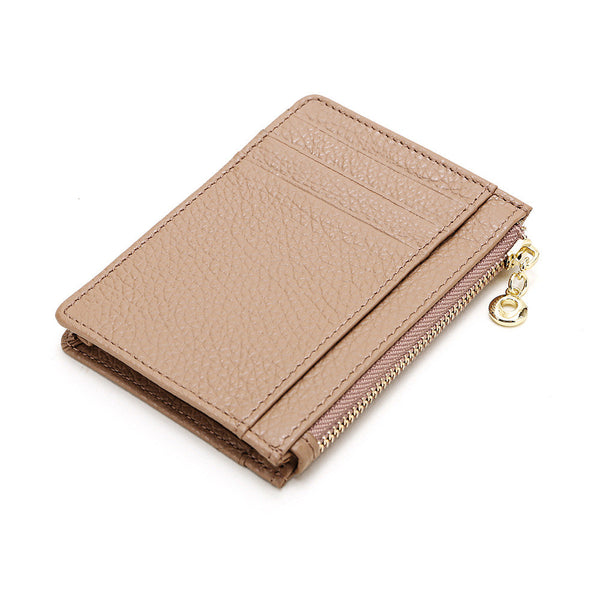 Invalides — Porte-cartes femme effet lézard — Beige