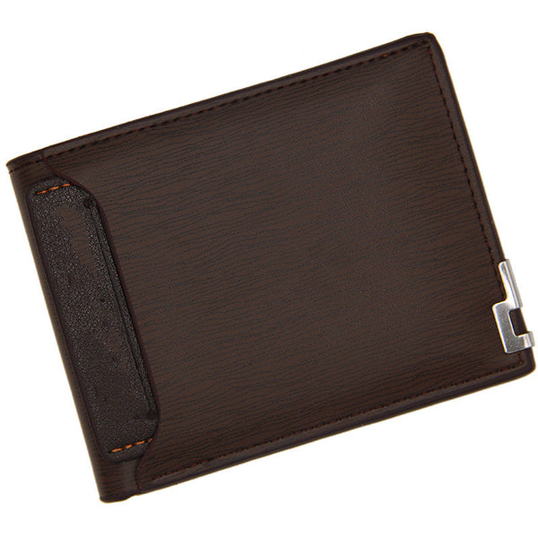 Nation — Portefeuille homme cuir PU — Marron