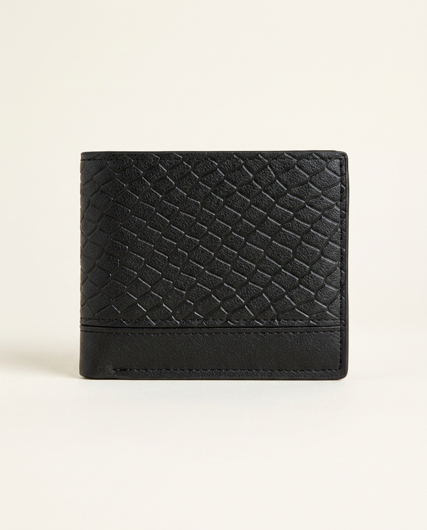 Châtelet — Men's Wallet, Geometric Motif — Noir