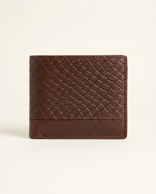 Châtelet — Men's Wallet, Geometric Motif — Marron
