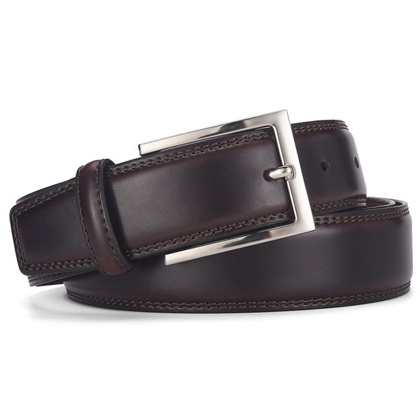 Vendôme — Ceinture homme en cuir — Café