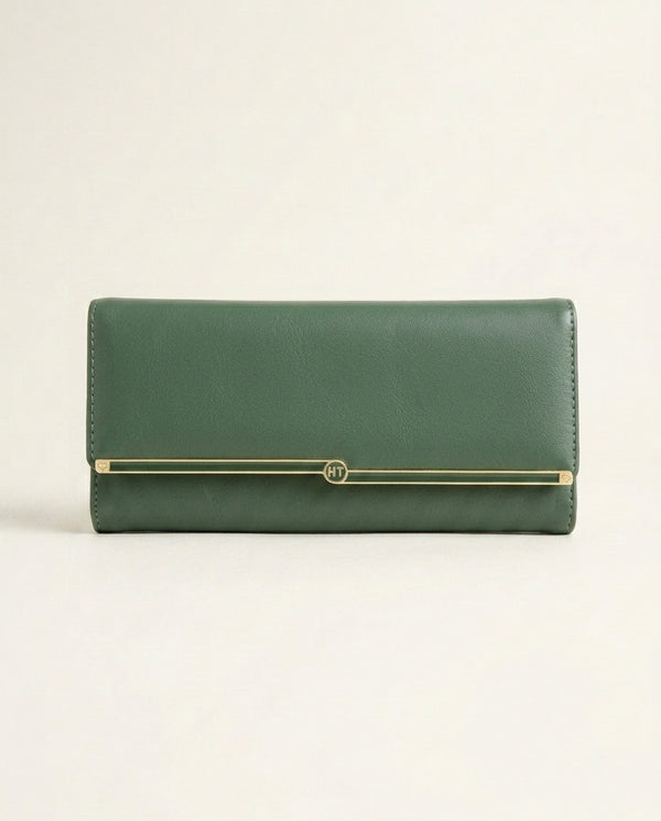 Champs Collection — Long Card Wallet for Her, French Press & Co. — Vert