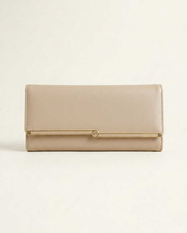 Champs Collection — Long Card Wallet for Her, French Press & Co. — Beige