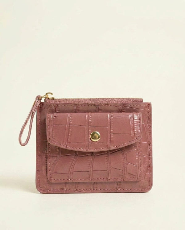 Vaugirard — Hochwertige Ledergeldbörse für Damen — Rose