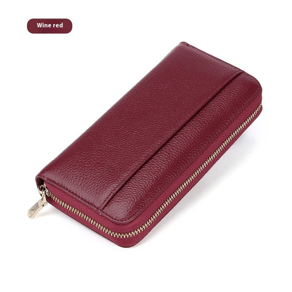 Saint-Louis — Portefeuille femme motif floral — Rouge