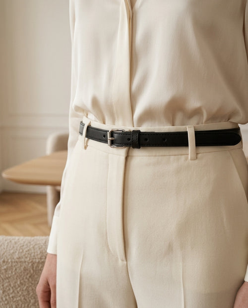 Auteuil — Ceinture femme cuir étroite — lookbook