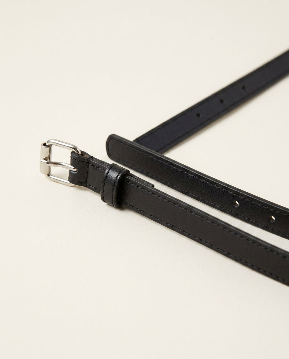 Auteuil — Ceinture femme cuir étroite