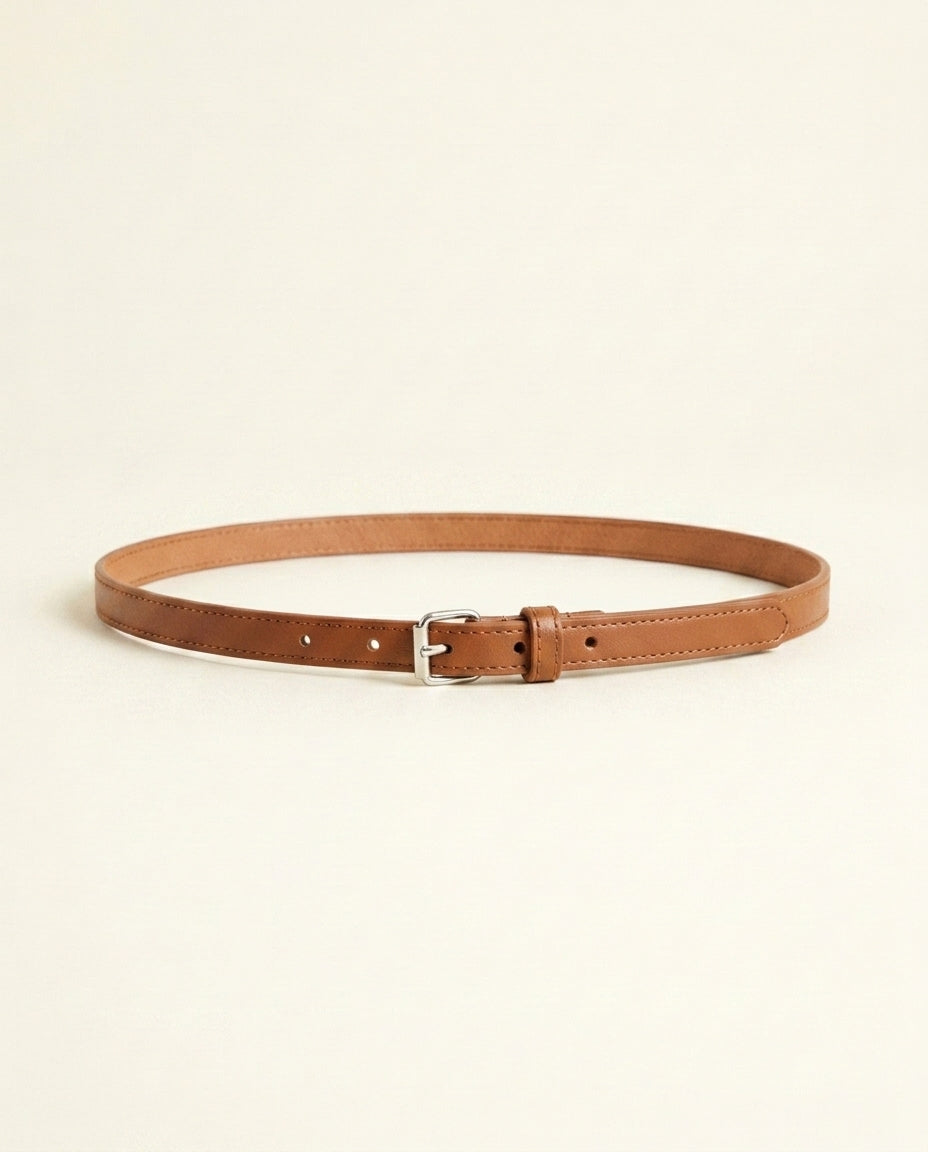 Auteuil — Ceinture femme cuir étroite