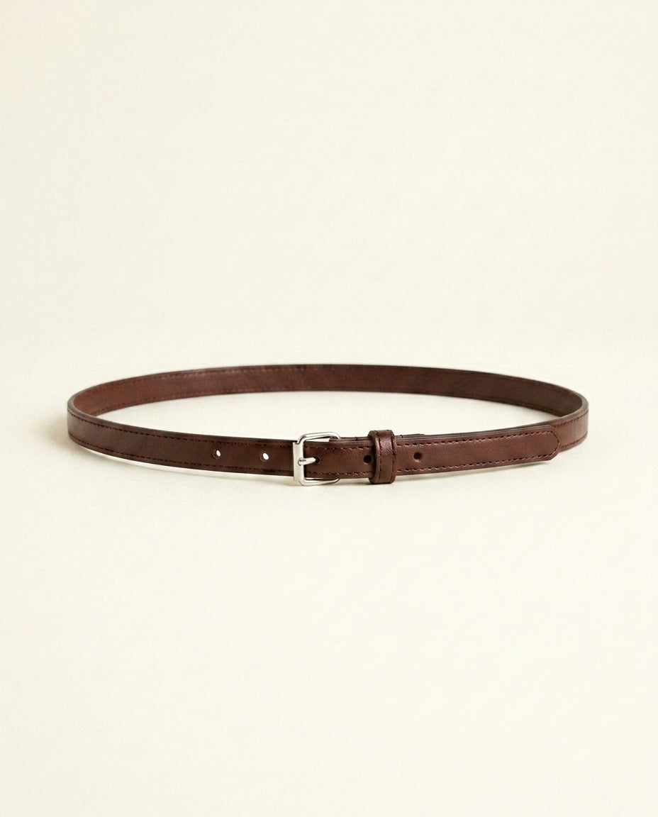 Auteuil — Ceinture femme cuir étroite