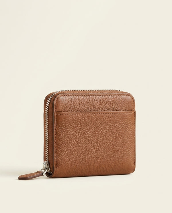 Maubert — Porte-monnaie femme en cuir — Marron