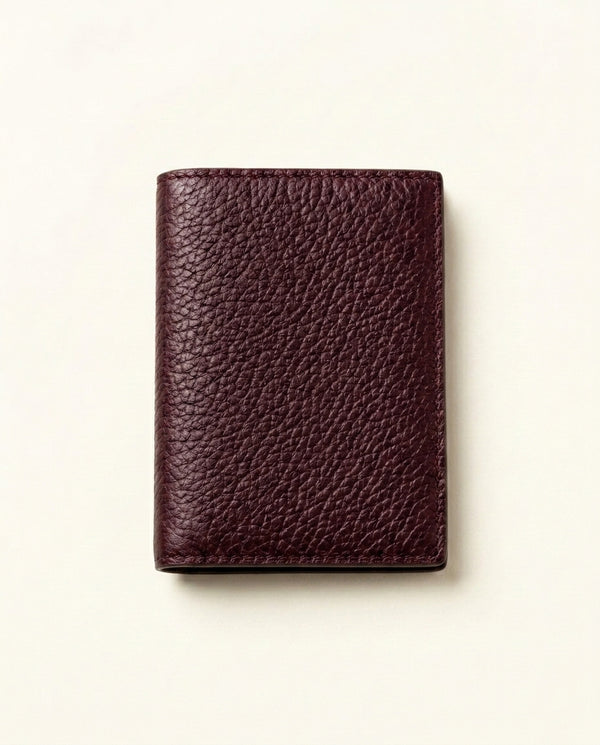 Babylone — Refined Ladies' Card Case, Vibrant Interior — Bordeaux