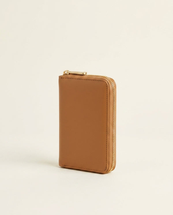 Sèvres — Porte-cartes femme en cuir — Camel